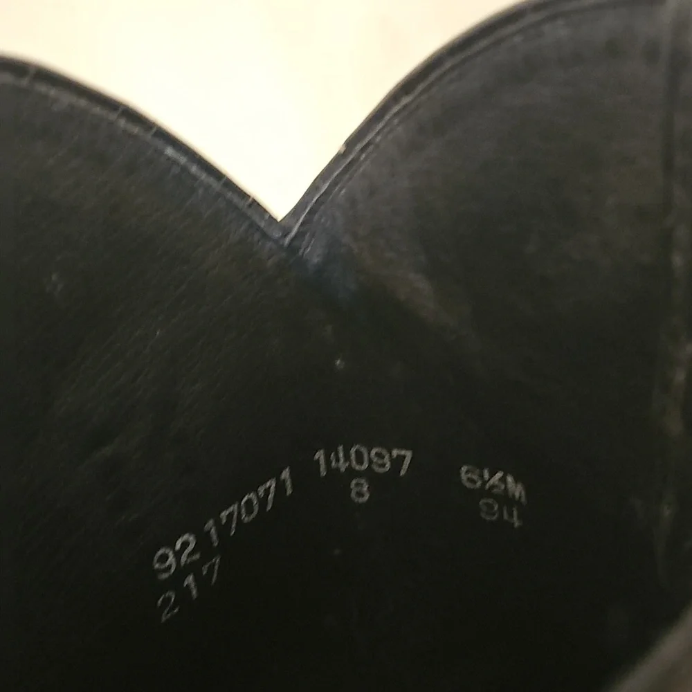 Dan Post Black Leather Boots with Gold Stitching - Picture 7 of 9